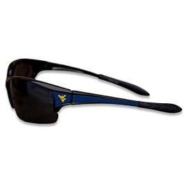 FTH West Virginia Mountaineers Black Sports Elite Sunglasses  Logo on The Corners