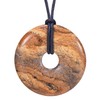 Morella Ladies' Necklace 80 cm with Doughnut Gemstone Pendant in