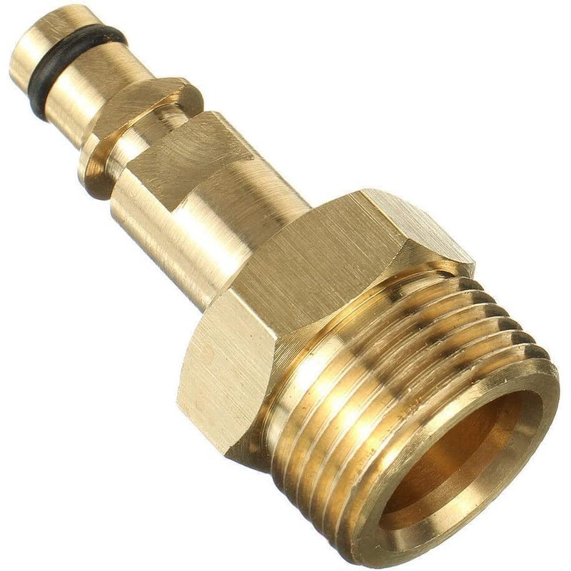 Gold High Pressure Washer Adapter, Hose Adapter Quick Connect, Brass