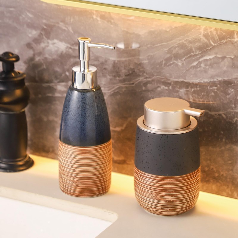 Ceramic Foaming Soap Dispenser – 380ml Refillable Bathroom & Kitchen