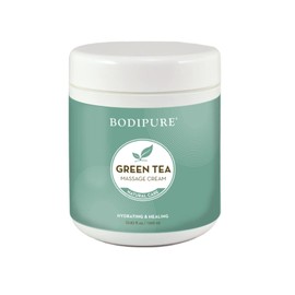 BODIPURE Green Tea Massage Cream - Rich in Antioxidants to Rejuvenate Dry Skin - Spa Quality Massage Lotion - Skin Moisturizing, and Relaxing Sore Muscles, 33.82 Ounce