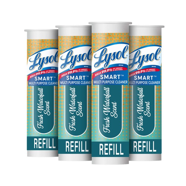 Lysol Smart Refill Cartridges, 4 x 0.195FL.OZ (5.76mL) (Pack of 4) Fresh Waterfall