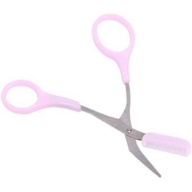 Pro Women Eyebrow Trimmer Comb Eyelash Hair Scissors Cutter Makeup Tools Eyelash Hair Scissors Cutter Remover Makeup Tool Practical and Attractive Perfect Women ’s Facial Hair Grooming Kit