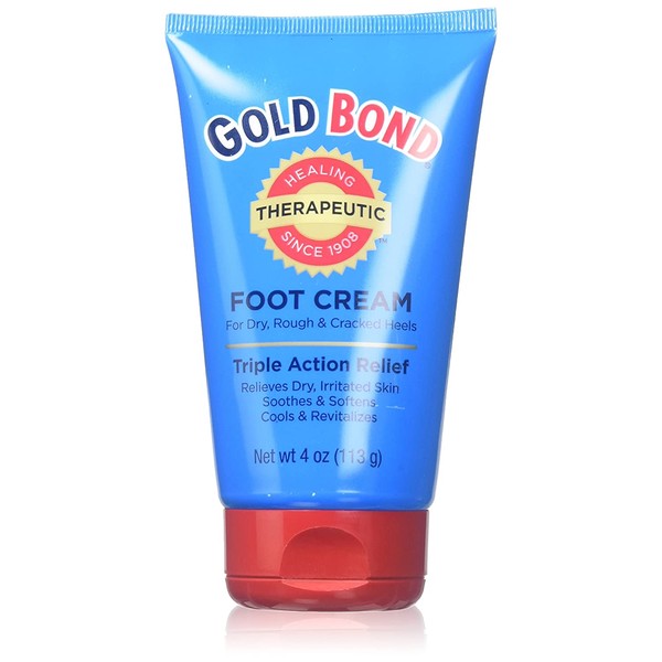Gold Bond Triple Action Foot Cream, 4 Ounce Tube (Pack of 6)
