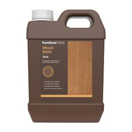 Furniture Clinic Wood Stain | Teak | Water Based | Fast Drying, Low Odor, & Non-Toxic | for Indoor & Outdoor Furniture and More | Multiple Finishes | (85oz / 2.5L)