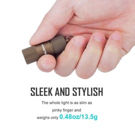 OLIGHT I1R II Mini LED Taschenlampe Schlüsselbund 150 Lumen, für Schlüsselanhänger Wiederaufladbarer EOS Kleine Taschenlampe, Wasserdicht IPX8 für outdoor Camping Wandern, mit USB Kabel (Desert Tan)