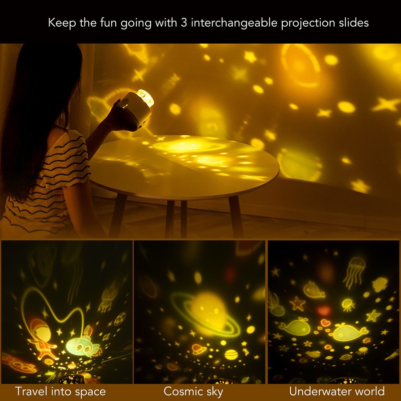 Star Night Light Projector Bedroom Night Light with Music Star