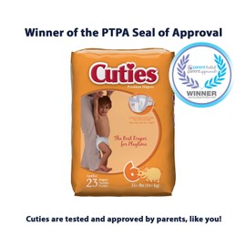 Cuties Baby Diapers, Size 6, 23 Count (Pack of 4)