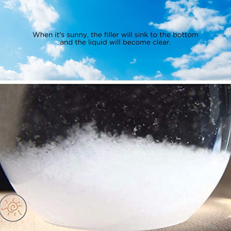 Viitech Storm Glass Weather Forecaster, Globe-Shaped Weather Glass Weather Station,