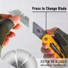 10-Pack Heavy Duty Folding Box Cutter Set with 30 Replacement