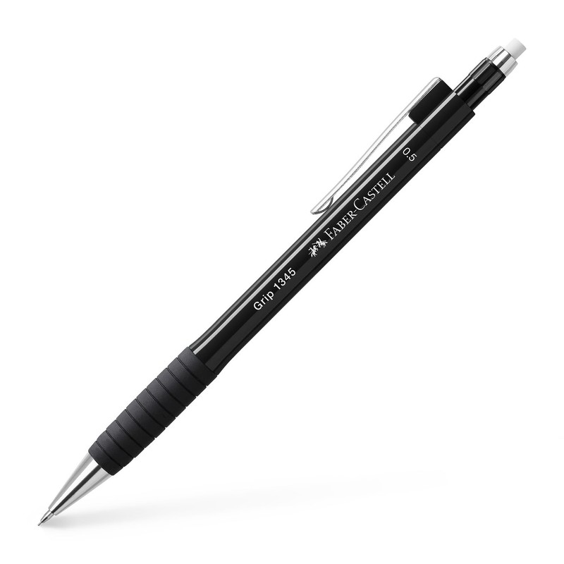 Faber-Castell Grip 1345 205023 Mechanical Pencil Set Black, 3 Pieces,