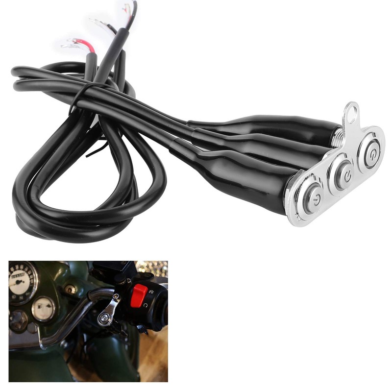 Qiilu Motorcycle Handlebar Switch 12 V Stainless Steel Motorcycle Handlebar