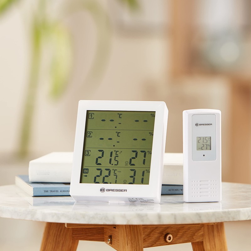 Bresser Temeo Hygro Quadro Thermometer with 3 Outdoor Sensors