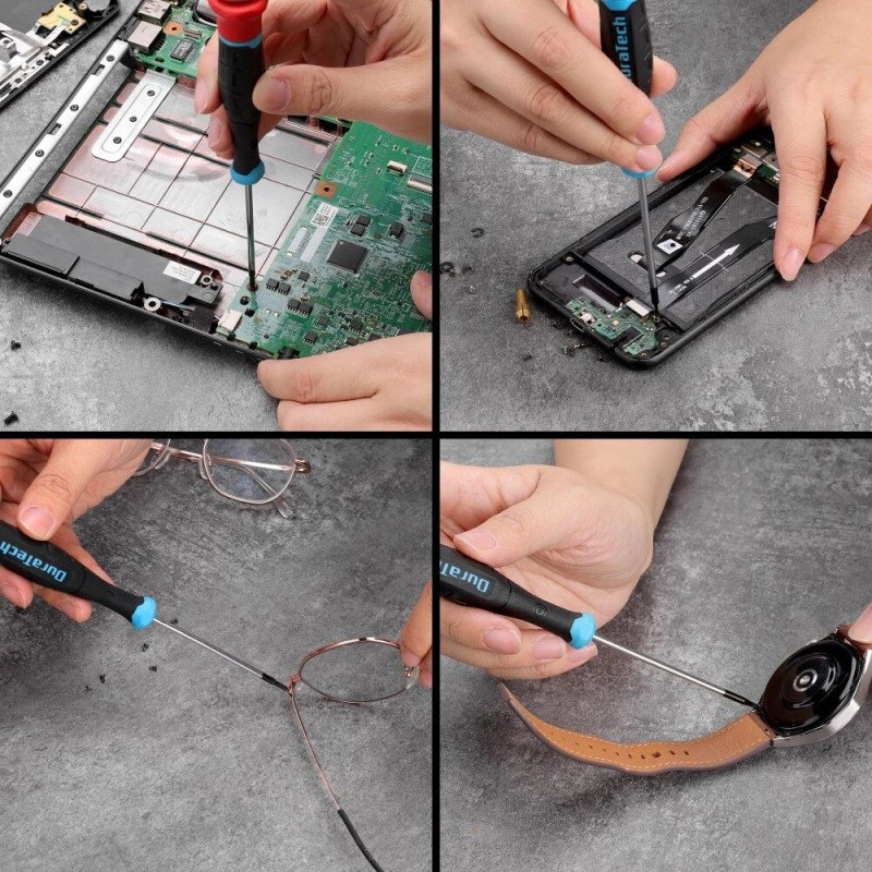 DURATECH 10 PCS Magnetic Small Precision Screwdriver Set with Pouch