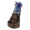 Metallic Blue Dragon On Spiral Steps Castle Tower Backflow Incense