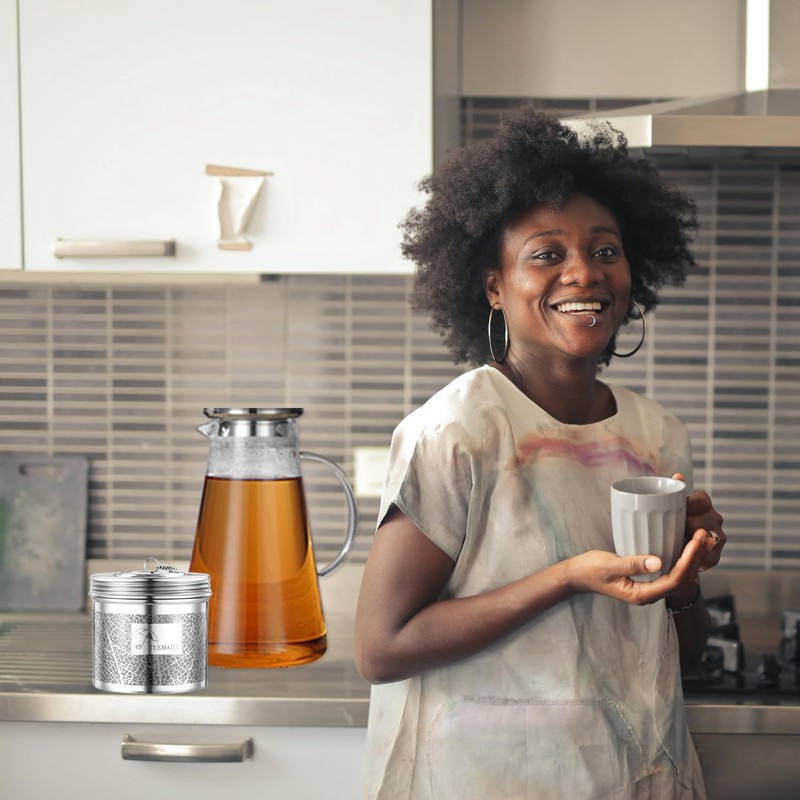 TEEMADE 2 Packs Extra Large Tea Filters for Loose Leaf
