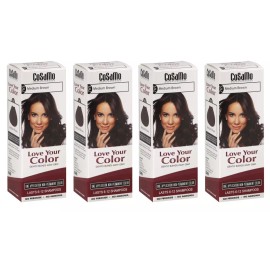 CoSaMo Hair Color #765 Medium Brown - Compares to Clairol Loving Care (4 Pack)