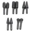 JIUWU 10pcs Black 6.35mm Shank Twist Drill Bits Metal Drill
