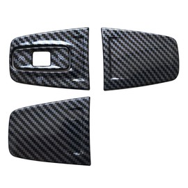 Ruihe Carbon Fiber Color Plastic Steering Wheel Cover Trim Fit for GMC Sierra, Chevy Silverado 1500/2500/3500 HD & Yukon Decorative Interior Accessory, Easy Installation