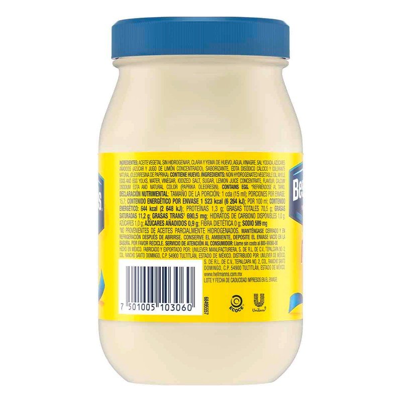 Mayonesa Best Foods Real 236 ml