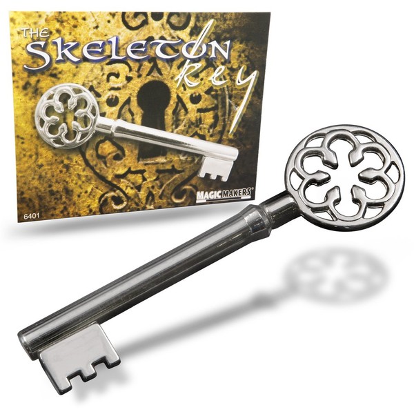 Magic Makers Silver Colored Metal Skeleton Key Magic Trick- Professional Performance Prop for Magicians