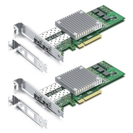 10Gtek 10Gb PCI-E NIC Network Card, with Broadcom BCM57810S Chipset, Dual SFP+ Port, PCI Express Ethernet LAN Adapter Support Windows Server/Windows/Linux/VMware, 2-Pack