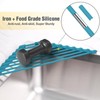 Tomorotec Compact Silicone-Coated Triangle Dish Drying Rack for Sink Corner