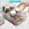 7 PCS Stackable Clear Drawer Organizer, Vanity Drawer Organizer Trays,