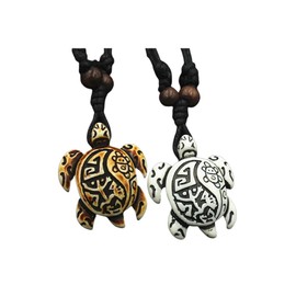 Beach Surfer Necklace for Women Men Sea Turtle Leather Rope Necklace Friendship BFF Necklace Summer Hawaii Jewelry Gift