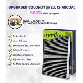 CF11854 Cabin Air Filter, Replacement for Rogue 2014 2015 2016 2017 2018 2019 2020 Rogue Sport 2017 2018 2019 2020 2021 Qashqai 2017 2018 2019 2020, w/Upgraded Coconut Shell Activated Charcoal