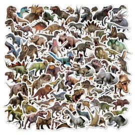 100 Pcs Dinosaur Stickers, Cool Dino Theme Decals featuring Tyrannosaurus Rex, Animal Stickers for Laptops, Water Bottles, Skateboards, Phones, Luggage & More – Fun Stickers for Teens