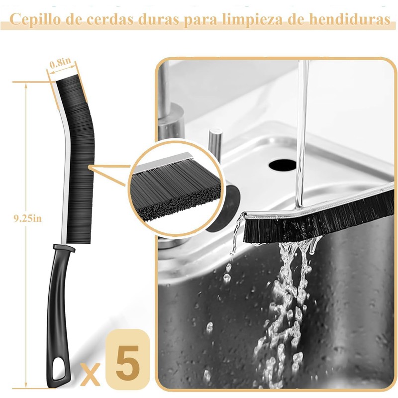 Cepillo de cerdas duras para grietas B000570AJJ – Set 5