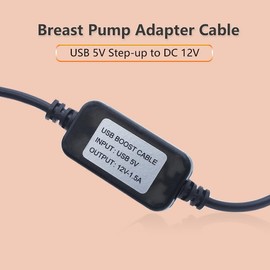 Wamlet 12 Volt USB Car Adapter for Medela Sonata, Ameda Purely Yours 12V, Spectra S1 S2 and Lactina Hygeia EnJoye Breast Pump Replaces Part（Easy to Carry When Travel）