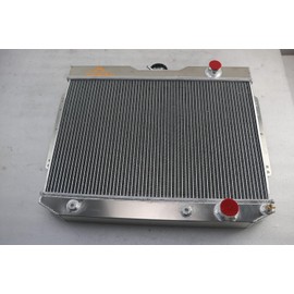 RadBuild CU281 3 Row Aluminum Radiator for 1959-1965 Chevy Bel Air/Impala/El Camino/Biscayne V8 Radiador Radiators 1960 1961 1962 1963 1964 59 60 61 62 63 64 65