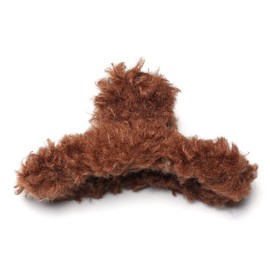 Large, Brown, Fluffy, Hair Clip, Firm, Fluffy, Adult, Hair Accessory, Stylish, Cute, Simple, Korean, Women's