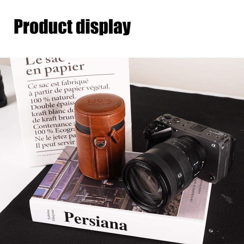 7artisans Universal Leather Lens Waist Bag - Anti-Fall, Waterproof, Pressure-Resistant