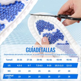 2 Par Plantilla Ortopédica Gel Confort Ultra Anti Fatiga Unisex, Plantillas Ortopédicas, Plantillas Deportivas Amortiguadoras y Antifatiga, Aliviar El Dolor De Pies y Talones (Azul, 43-44)