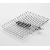 BRAVECOW BBQ Grill Basket Portable Carbon Steel Plating Folding Barbecue