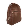 GENUINE LAMBSKIN PATCHWORK BACKPACK - HANDBAG - BROWN COLOR -