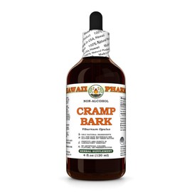 Cramp Bark (Viburnum Opulus) Dry Bark Glycerite, Made in Hawaii, All Natural, Vegan, Lab Tested Alcohol-Free Liquid Extract - 4 fl.oz