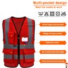 A-SAFETY Small High vis Red Reflective FIRE Safety Vests with