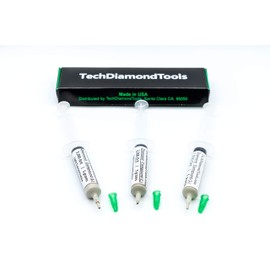 TechDiamondTools Kit of 3 Diamond Polishing Compound Polishing Paste USA Made 1500 3000 5000 Grit for Marble Glass Metal Rock Jewelry Resin Silver Gemstone with 10% of Diamond Powder