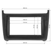 tomzz Audio 2457-057 Double DIN Radio Faceplate Compatible with VW