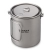 Lixada Lightweight Titanium 3 Pieces Set Titanium 750ml Pot 350ml