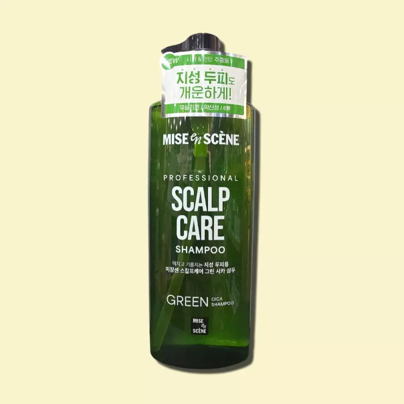 Mijon 미쟝센 스칼프케어 그린 시카 샴푸 680ml 기름진두피 Missha Scalp