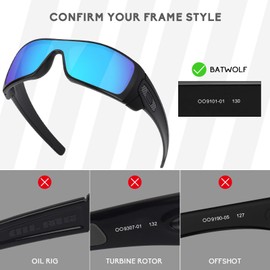 Betterun 5 Pieces Polarized Replacement Lenses for Oakley Batwolf OO9101 Sunglasses, Anti-Scratch and Impact Resistant