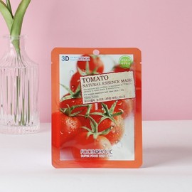 Foodaholic 3D Tomato Natural Essence Mask Pack (10 sheets) / 푸드어홀릭3D 토마토 내추럴에센스 마스크팩(10매)