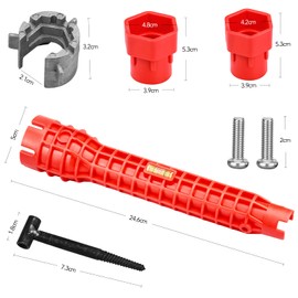 Sink Key Tap Key Sink Faucet Installer Tap Pipe Wrench Multifunctional Sanitary Tool for Toilet Bowl Sink Bathroom Kitchen