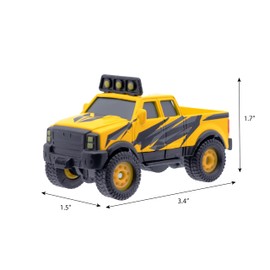 Mighty Fleet Diecast 3-Pack, Pick-Up Truck, SUV, and Off-Road Truck, Durable 3” Diecast Vehicles for Kids Ages 3+