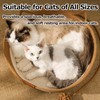 FHKPET Instinct Basket, Stimuli Handwoven cat Basket Rope Cotton Eliminates